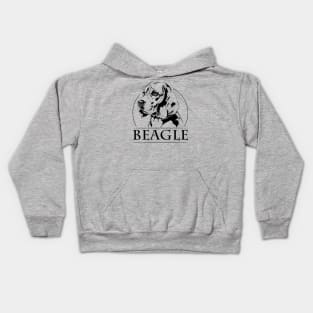 Cute Beagle dog lover portrait Kids Hoodie